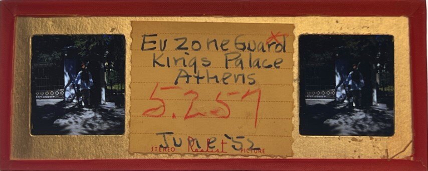 Evzone guard at Kings Palace, Athens,Greece, 1952, Personal Realist