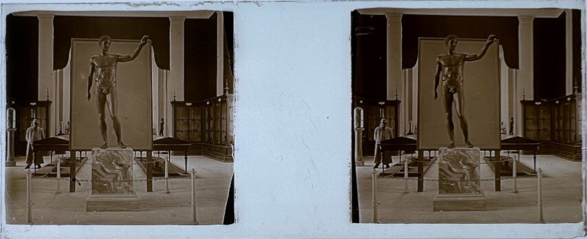 Old Acropolis museum exhibits 2, Athens, 1920 Greece
