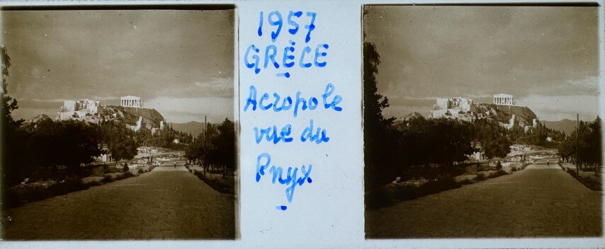 The road leading to Acropolis, Greece, 1957