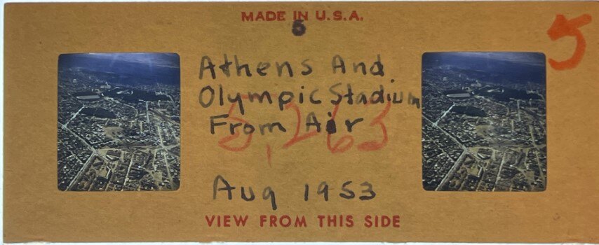 Athens and Panathinaiko from Air,Greece, 1953, Personal Realist