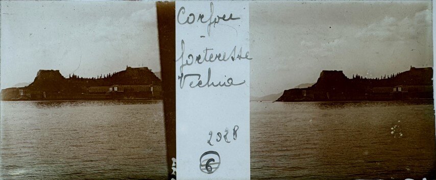 View of the Corfu Castle, Greece, 1915