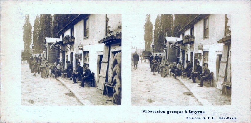 Christian procession at Smyrne 1916, Greece