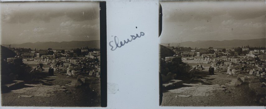 Visitors at Eleusina 2, Personal Glass 1903, Greece.jpg