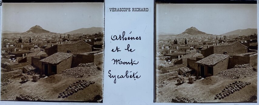 View of houses under the Lycabetous, 1910, Greece