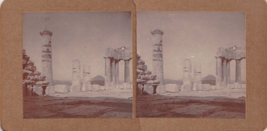 View of the inside of the Parthenon 2, Athens, Greece, 1920, Personal