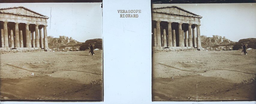 Thisio and Acropolis, Verascope, 1911, Greece