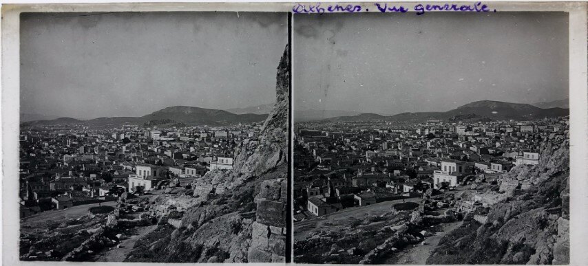Athens view from above, Personal Glass 1903, Greece.jpg