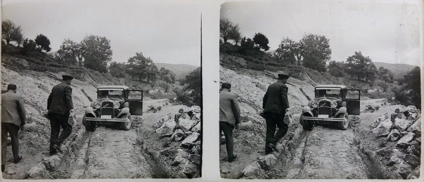 Views of Olympia, Car trouble, Personal Glass, 1930