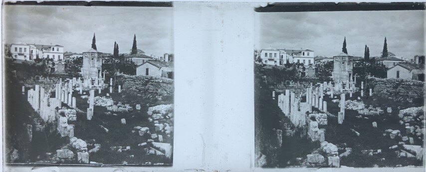Plaka and wind tower, Personal, 1911, Greece