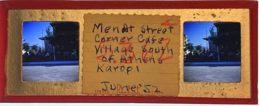 Met at corner cafe, Koropi, Athens,Greece, 1952, Personal Realist