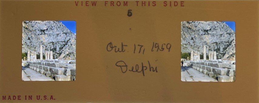 Delphi view 10, Greece, 1959, Personal Realist