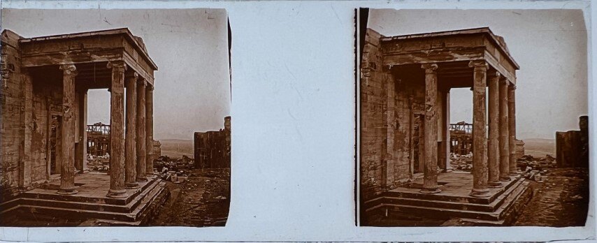 Parthenon and partial city view, Athens, 1920 Greece