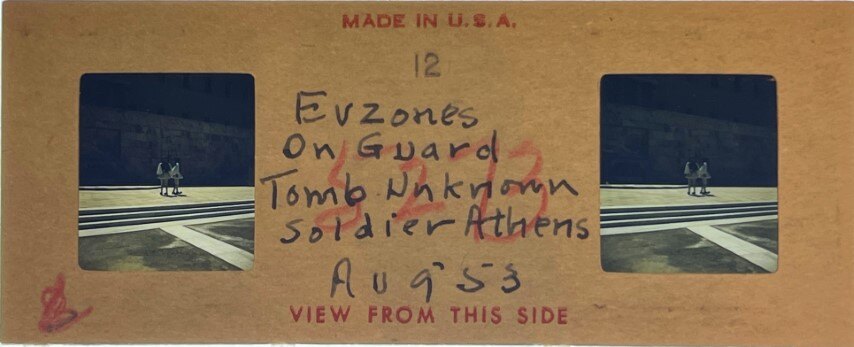 Evzone guarding the Unknown soldier, Greece, 1953, Personal Realist