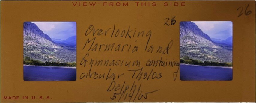 Delphi view of Marmaria 14 May 1965, Athens - Realist, Greece.jpg
