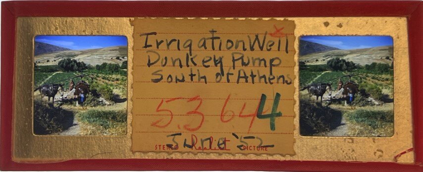 Irrigation well with donkey, South of Athens,Greece, 1952, Personal Realist