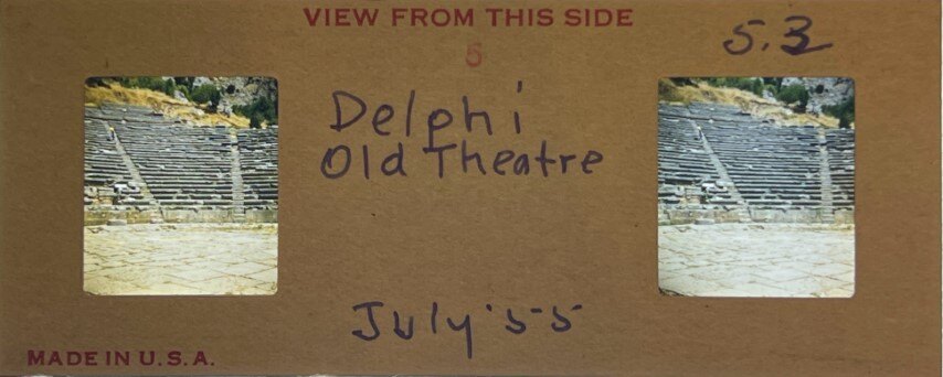 Delphi old theatre, Greece, 1955, Personal Realist
