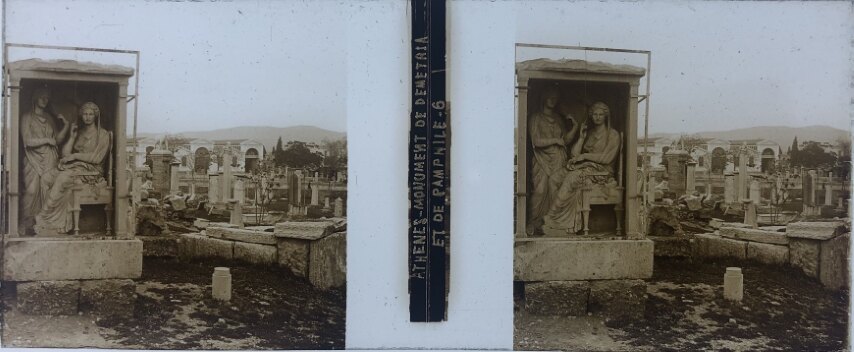 Old cemetery at Keramikos Athens, Greece, Glass - 1918