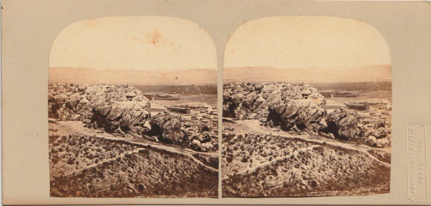 View of Theseion from Acropolis, Stereo Corp, 1870