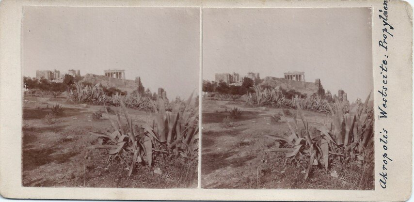 Acropolis 2, Personal Paper Stereoview, 1920 Greece
