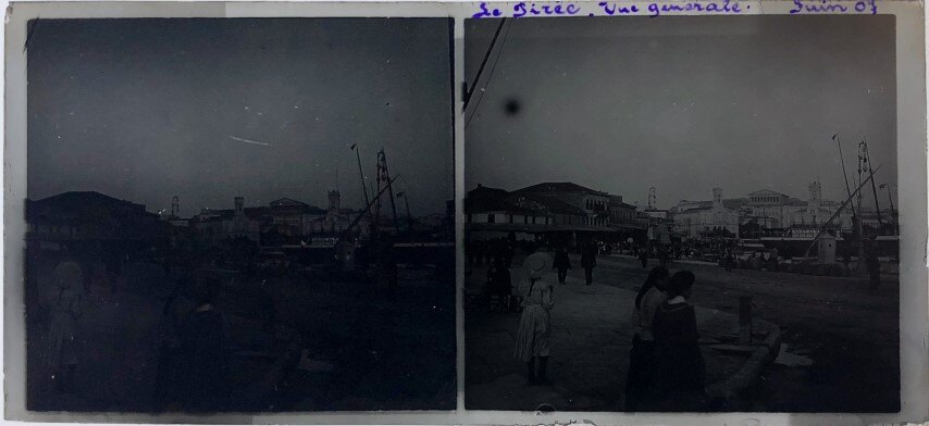 Piraeus main square, Personal Glass 1903, Greece.jpg