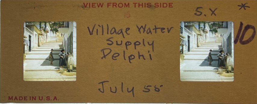 Delphi village water supply,Greece, 1956, Personal Realist
