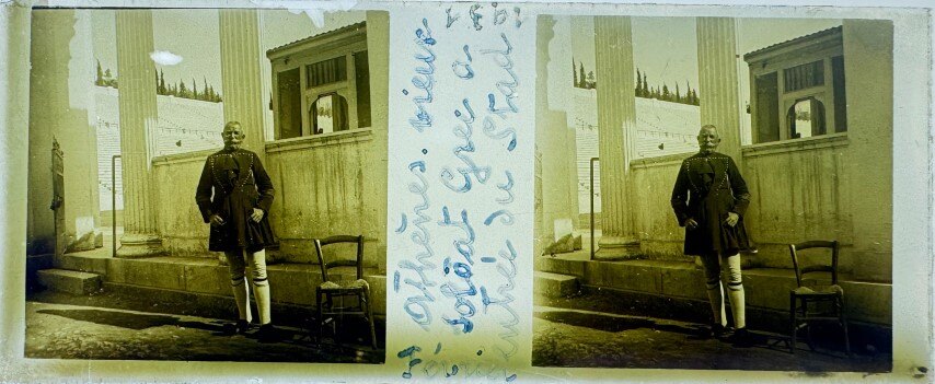 Barba Vasilis the guard of Panathinaiko Stadium, Athens, 1931, Greece