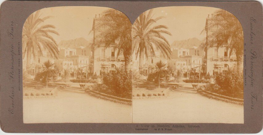 View from Suntagma square and people, Athens, 1925, Greece