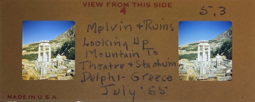 Delphi old ruins, Greece, 1955, Personal Realist