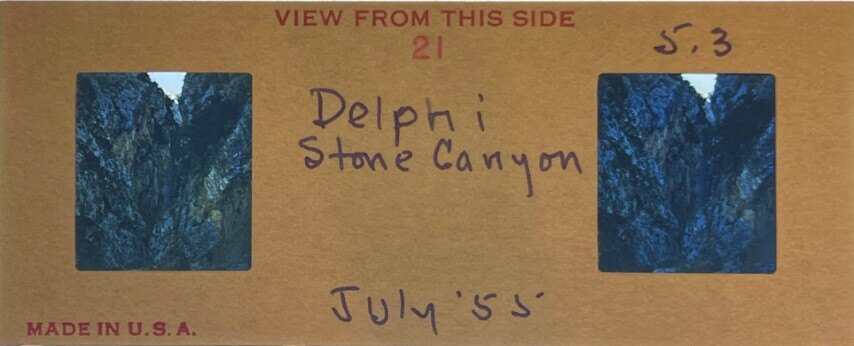 Delphi stone canyon, Greece, 1955, Personal Realist