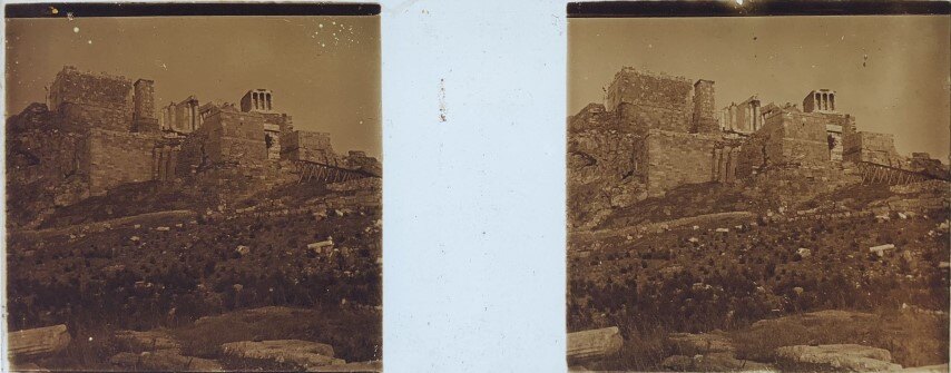 Looking at the Acropolis entrance, Personal, 1911, Greece