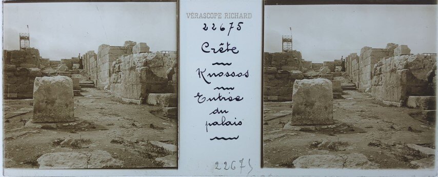 Entrance at Knosos Crete, Verascope, 1911, Greece