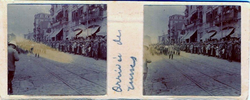 Russian troops arraving at Thessaloniki 7, Greece 30.06.1916