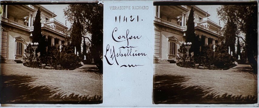 Achillion Palace entrance, Corfu 1930, Greece