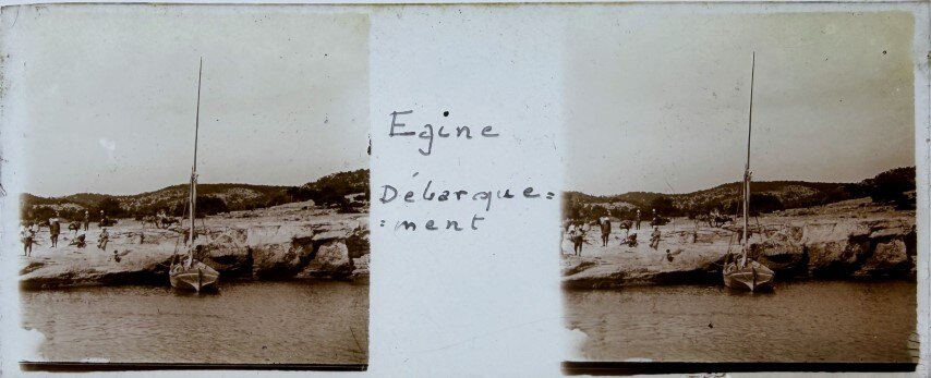 Taking a swim at Aegina, 1930, Greece