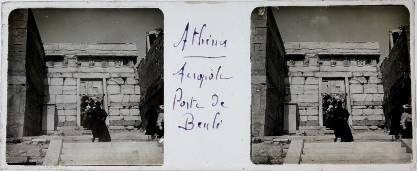 The entrance to Acropolis, Athens, 1920, Greece
