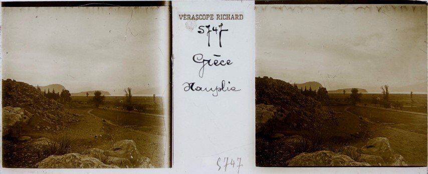Distant view of Nauplio, 1920, Greece
