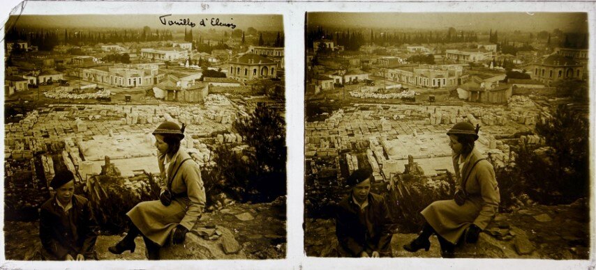 Visitors as Eleusina Site, 1930, Greece