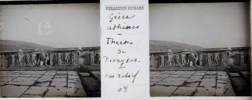 Dionisos theatre view, Athens, Greece, 1920