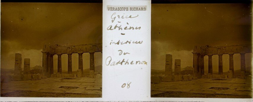 View inside Parthenon, Athens, Greece, 1920