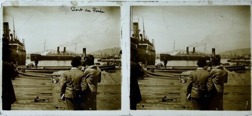 Looking at ships at Piraeus port, 1930, Greece Greece 1930