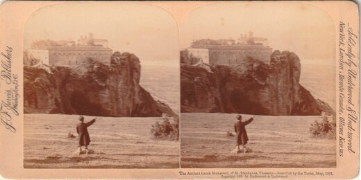 The ancient Greek monastery of St. Stephanos, Thessaly - despoiled by the Tyrks, May, 1897, Greece Greece 1897