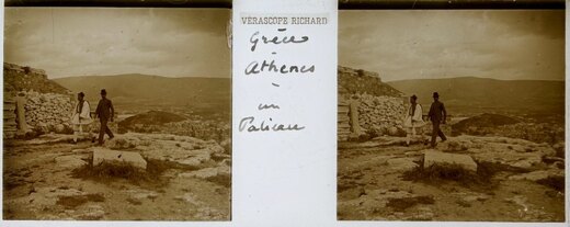 View from Acropolis and visitors, Athens, Greece, 1920 Greece 1920