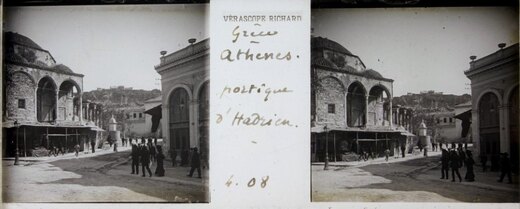Monastiraki area and Hadrian, Athens, Greece, 1920 Greece 1920