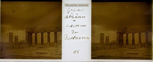 View inside Parthenon, Athens, Greece, 1920 Greece 1920