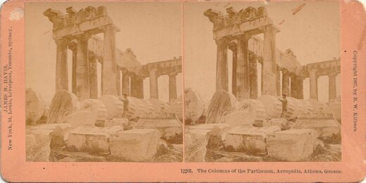 The colomns of the Parthenon, Acropolis, Athens, Greece. 1897 Kilburn Greece 1897