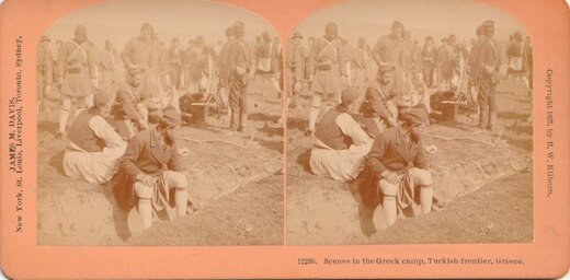 Scenes in the Greek camp, Turkish forntier, Greece. 1897 Kilburn Greece 1897
